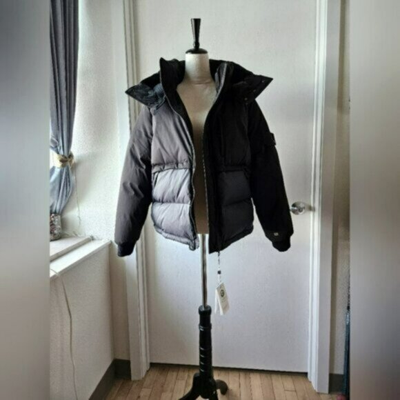 SOIA & KYO CINDI Water Resistant 700+ Fill Down Puffer Black XL NWT - Picture 2 of 12
